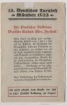 Künstler-Festkarte München 13. Deutsches Turnfest 1923