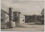 AK Foto Waldkraiburg Oberbayern Rübezahlbrunnen und kath. Kirche 1960