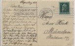 VERKAUFT !!!   AK Regensburg Pension Idyll gegenüber dem Bahnhof 1913 RAR