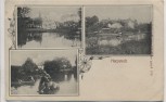 AK Harpstedt Ortsansicht Boote Pferd im Wasser 1911 RAR