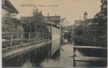 AK Bad Aibling Partie an der Glonn mit Steg und Kirche 1912