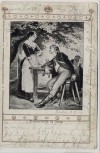 Künstler-AK Lindenwirtin du junge Mann und Frau Jugendstil 1903