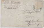 Präge-AK Mann mit Trompete und Frau Gedicht Jugendstil 1900