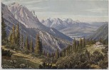 Künstler-AK Hochlandhütte am Wörner bei Mittenwald R. Reschreiter 1915