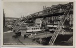 AK Foto Wuppertal Elberfeld Schwebebahn an der Isländer Brücke mit Straßenbahn 1935 RAR