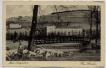 AK Bad Mergentheim Haus Schwaben mit Brücke Schäfer Schafe 1940