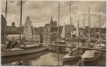 VERKAUFT !!!   AK Foto Stralsund Hafen viele Schiffe 1964