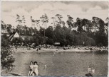 AK Foto Auto-Rast und Strandbad Seelze Blauer See 1960