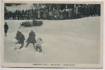 AK Oberhof in Thüringen Bobrennen Große Kurve Bob Bobbahn viele Menschen 1930