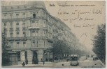AK Berlin Kreuzberg Königgrätzer Straße Ascanischer Platz mit Hotel Habsburger Hof und Straßenbahn 1906