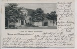 VERKAUFT !!!   AK Gruss aus Markgrafpieske Gasthof Aug. Schneider mit Dorfstrasse b. Spreenhagen 1904 RAR