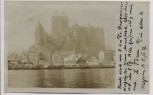 VERKAUFT !!!   AK Foto Meißen Albrechtsburg im Bau mit Dampfer Wilhelmine 1907 RAR