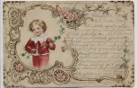 Künstler-AK Junge Knabe Kind mit Zweig Jugendstil 1900