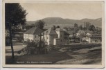 VERKAUFT !!!   AK Foto Božanov Barzdorf Ortsansicht mit Kreuz und Fahnen b. Braunau Broumov Sudetengau Tschechien Feldpost 1943 RAR